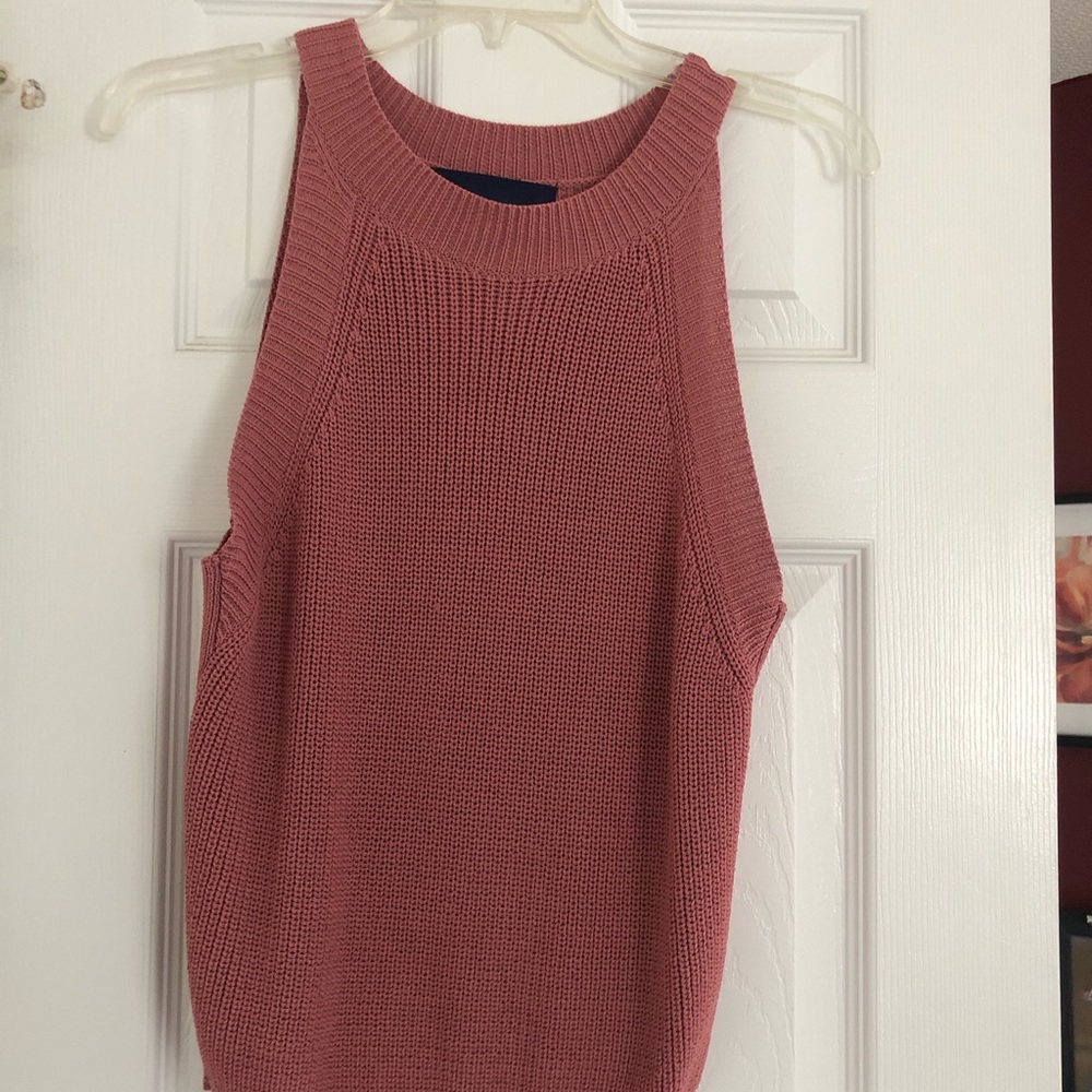 Francesca’s pink sweater tank